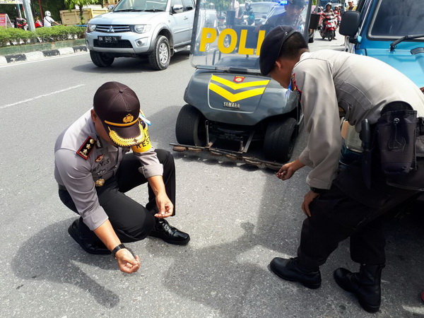 Ditemukan 3 Kg Ranjau Paku Sepanjang Tuanku Tambusai